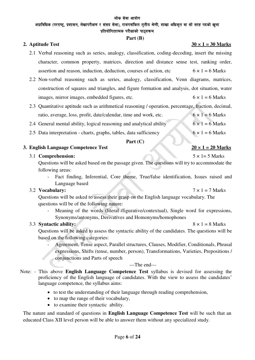 Section Officer syllabus, page 6 of 49