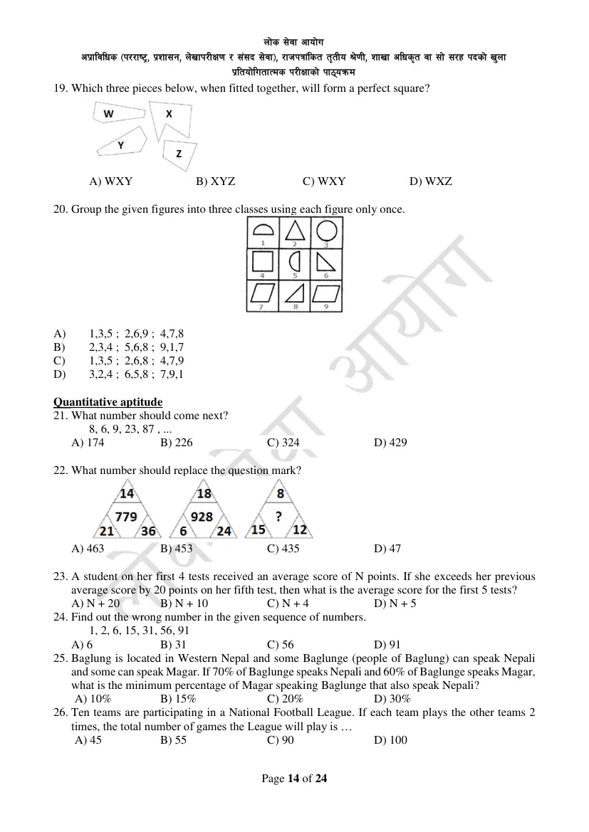Section Officer syllabus, page 14 of 49