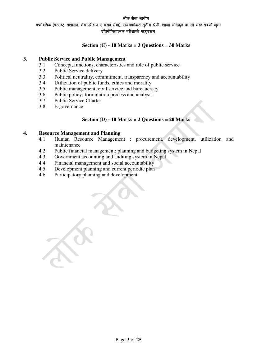 Section Officer syllabus, page 27 of 49